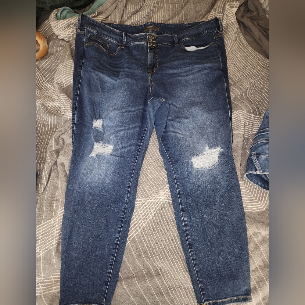 Torrid 26R super soft distressed jegging